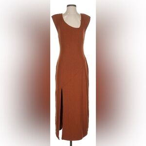 Good American Asymmetrical Brown Dress